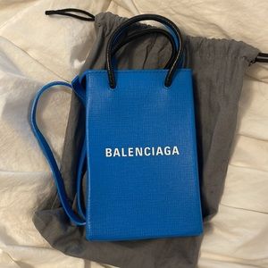 Balenciaga Mini Shopping Bag, Royal Blue